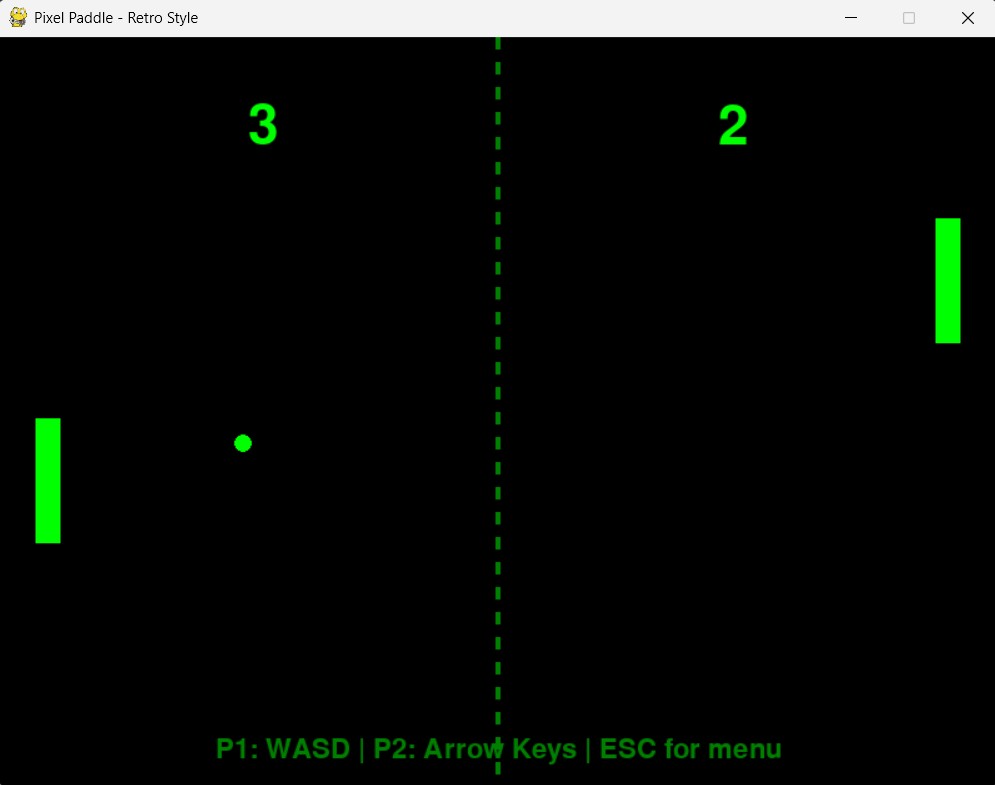 Pixel Paddle game screen